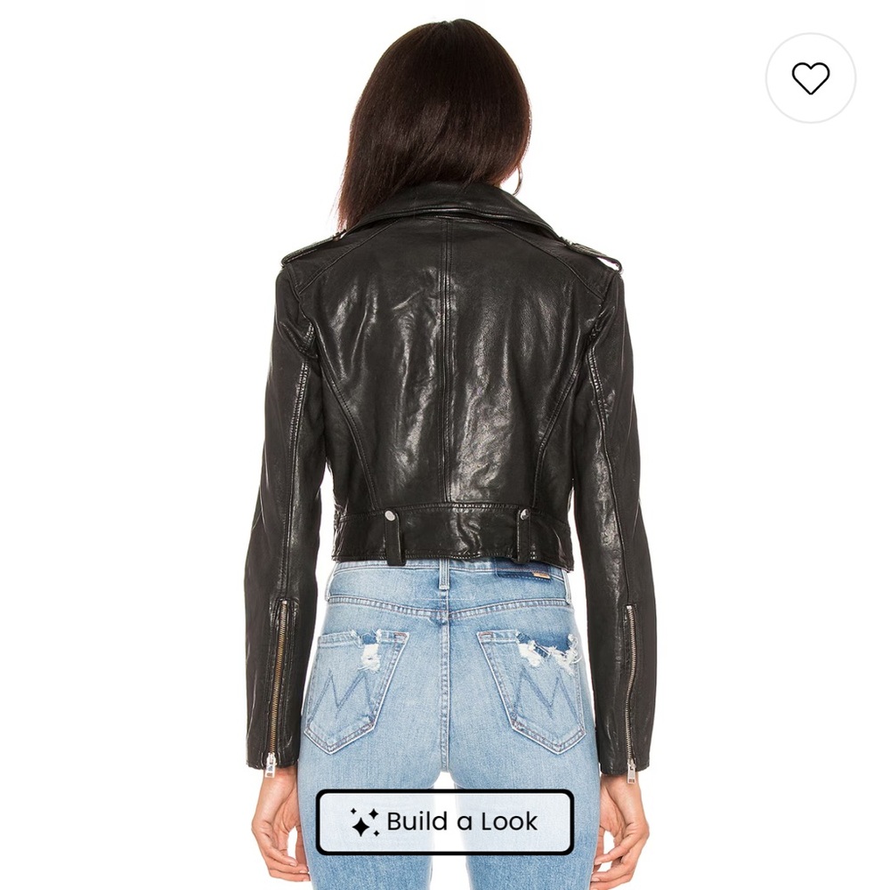 LAMARQUE Black Cropped Leather Jacket - Picture 2 of 5